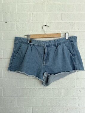 Pilcro Light Blue High-Rise Denim Cutoff Shorts